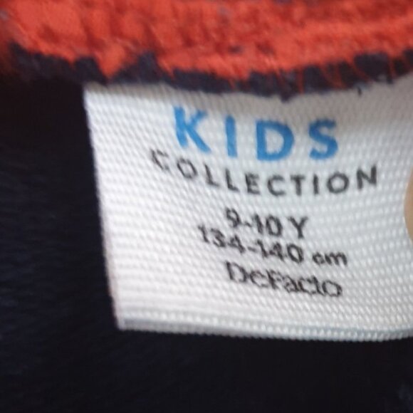 Navy Orange Defacto Graphics Cotton Joggers Sweatpants Boys Size 9 -10 Years - Picture 3 of 5